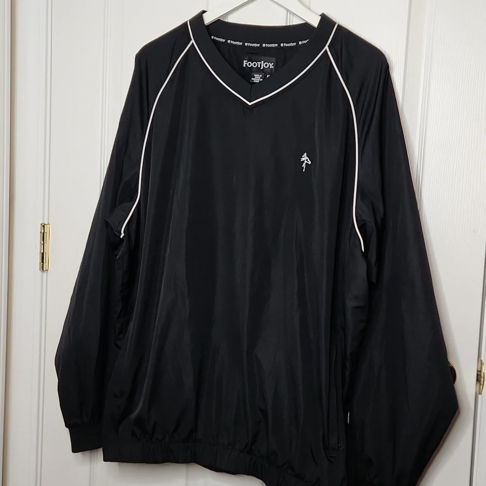 FootJoy FJ black Golf windbreaker jacket Saratoga National Golf Club XL - Picture 1 of 10